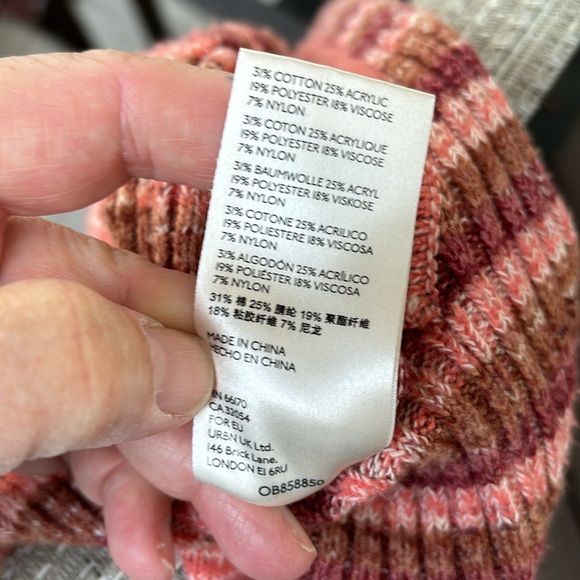 FREE PEOPLE LADIES ORANGE BROWN COTTON BLEND KNIT WIDE CROP LEG BOHO JUMPER-XS - Picture 8 of 13